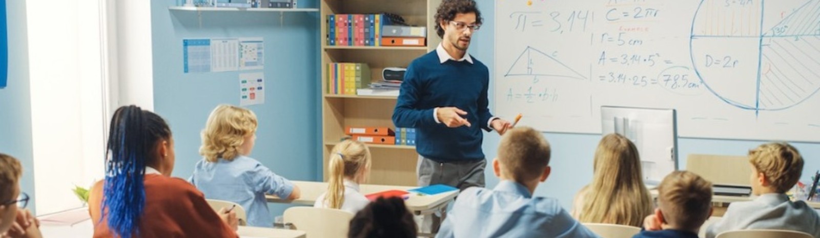 a teacher teaching a class